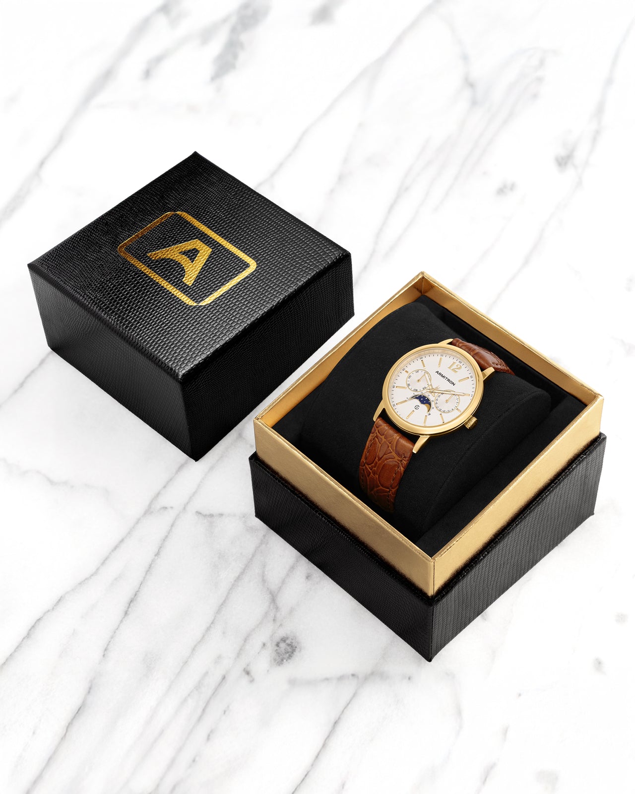Eugen™ | 42mm, Brown Leather-Men-Armitron