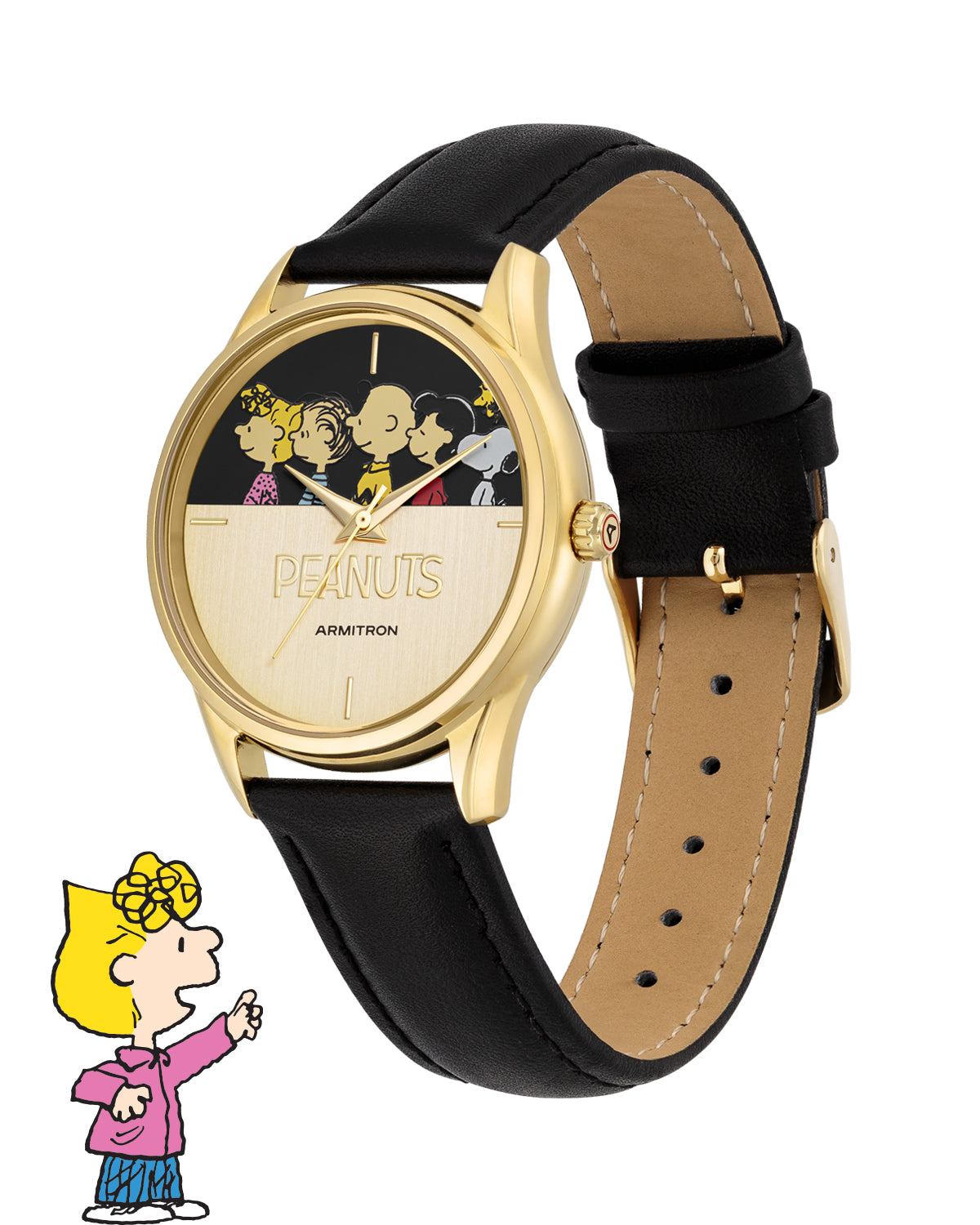 Armitron x Peanuts: The Lineup | 36mm, Peanuts Black/Gold-Men-Armitron