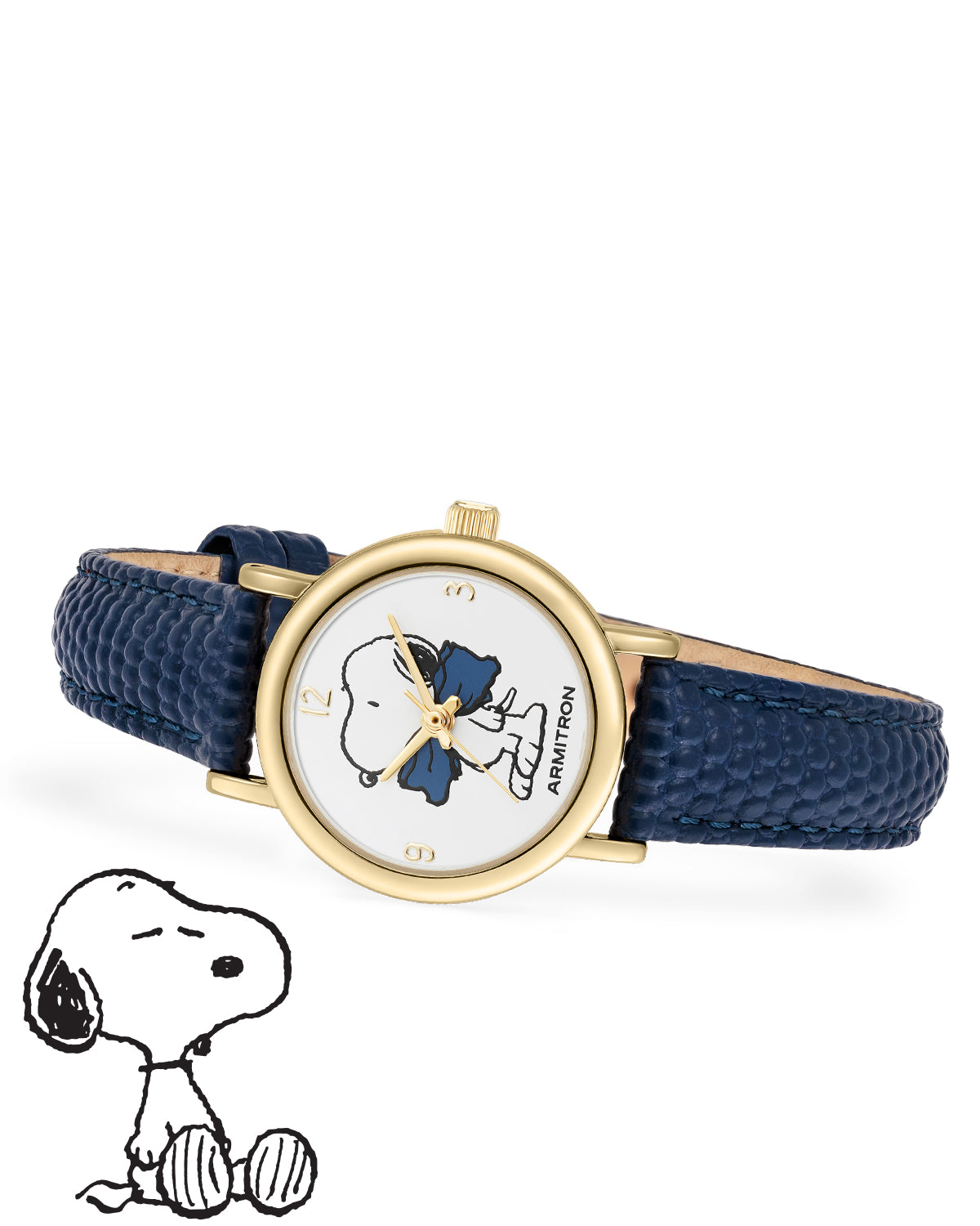 Armitron x Peanuts: Dressed to the Nines | 24mm, Peanuts Navy/Gold-Women-Armitron